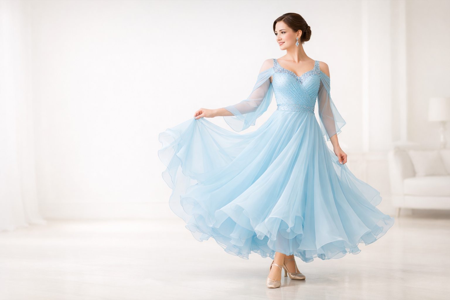 美しいドレスのシルエット