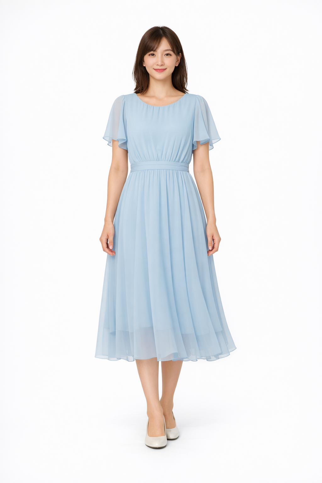シフォンジョーゼット デモ用ドレス (アイスブルー)